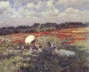 Giuseppe de nittis In the Fields Around London (nn02) oil